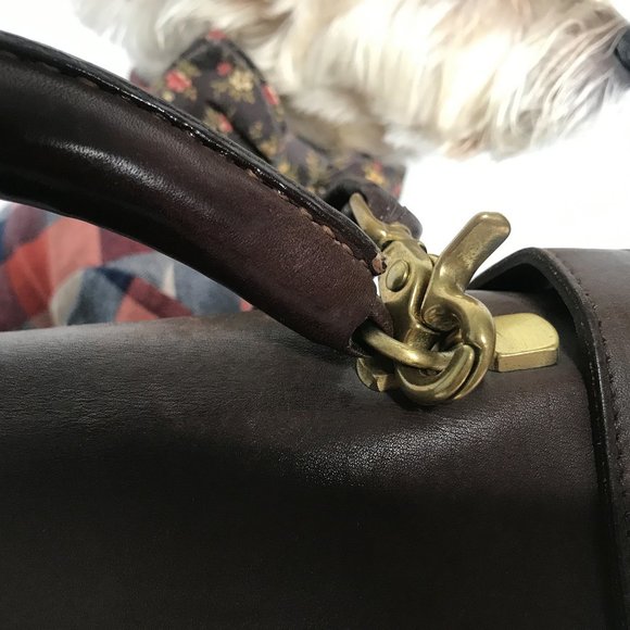 1980's Leather Laptop Bag - Picture 3 of 12